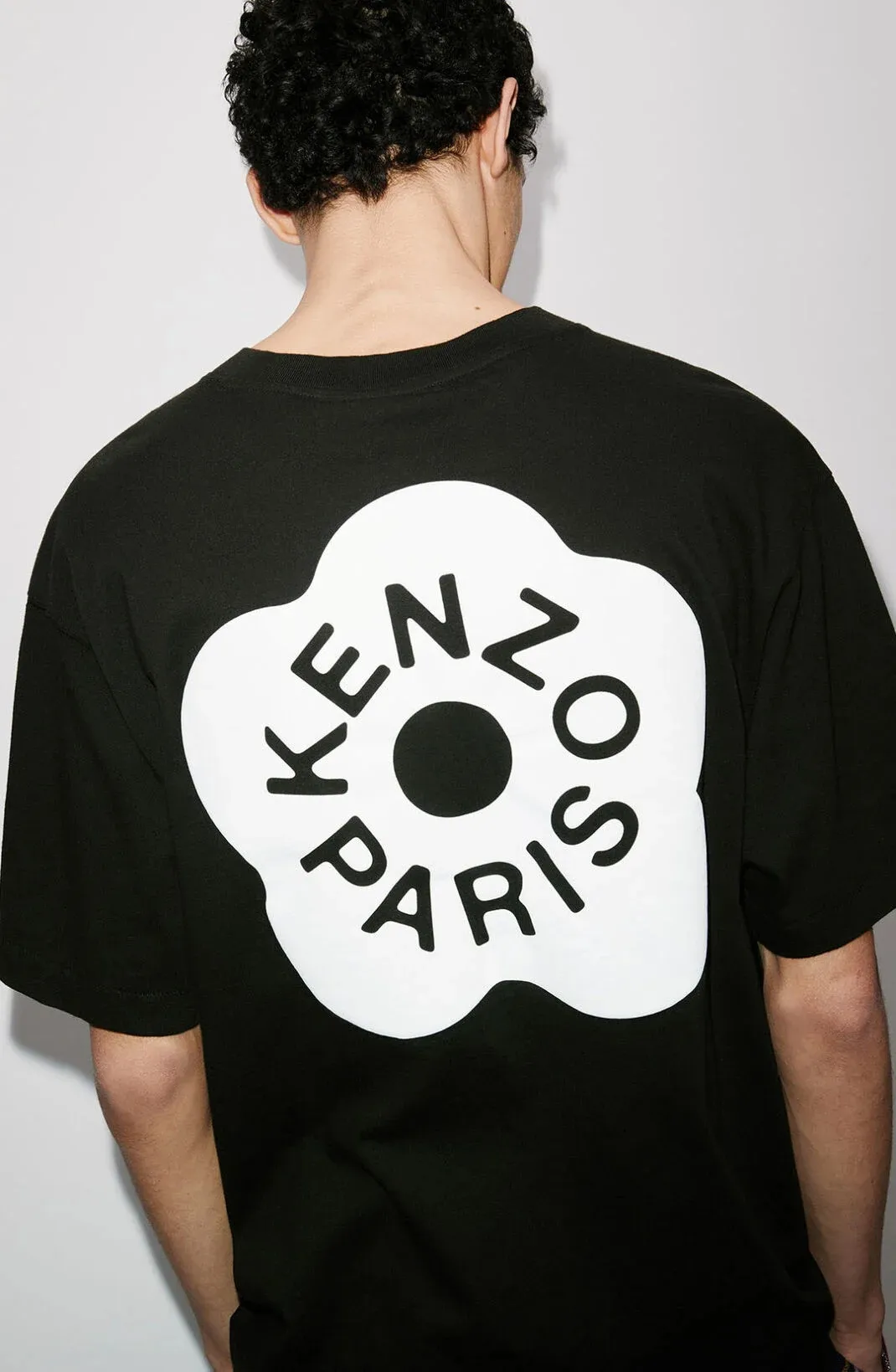Kenzo BOKE FLOWER 2.0 University Jungle Team 'BOKE FLOWER' T-SHIRT Color: Black Apricot White Size: M L XL XXL Three Standards Style Number: K 52